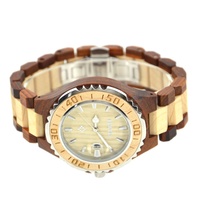 Personaliza Tu Propio Reloj de Marca, Relojes de Madera Resistentes al Agua de 3 ATM para Hombre, Reloj de Pulsera de Madera
