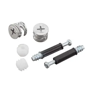 3 in 1 Furniture Connector Cam Bolts Screw Zinc Alloy Invisible Cabinet Connector Wood Minifix Screws