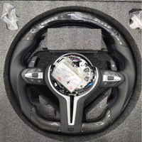 Compatible avec BMW F30 F31 F34 F35 F80 F83 F87 F06 F25 F26 F22 F23 F32 F07 F10 F18 Série 1 2 3 4 5 M Volant en fibre de carbone LED
