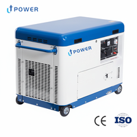Générateur diesel silencieux mobile triphasé 5KVA, démarrage automatique, système ATS, faible bruit, cabinet insonorisé, certifié CE ISO, 220V/380V