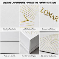 Caja de Perfume de Lujo Personalizada con Tapa y Base, Logotipo en Lámina Dorada, Cartón Rígido para Fragancias, Mercado Estadounidense, Nuevo Diseño
