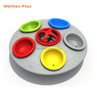 Manège miniature design tendance pour enfants, en plastique, trois places, capacité 150 kg, équipement de jeux extérieur pour écoles