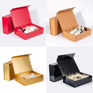 Custom Luxury <strong>Red</strong> Kraft Paper <strong>Boxes</strong> for Wedding Gifts Embossed Logo Shipping Mailer Cardboard Packaging with Custom Printed Logo - Product Image 2