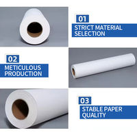 Échantillon Gratuit Papier d'Impression par Sublimation 100gsm 90gsm 70gsm 36' 44' 64'' Taux de Transfert Thermique de 95% Rouleau de Papier de Sublimation