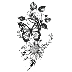 Tatuaggio Temporaneo <span class=keywords><strong>Vintage</strong></span> a Braccio Intero, Adesivi per Tatuaggi ZXY Impermeabili con Inchiostro Nero Stile Old School per Feste e Cosplay - Product Image 5
