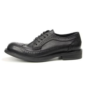 Luxury Cowhide Leather Square Toe Lace-Up Durable Breathable Anti-Slip Formal Wedding <b>Dress</b> Shoes for <b>Men</b> Classic Brogue - Product Image 2