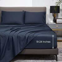 Draps de lit en soie 100% coton égyptien, 600 fils, qualité hôtelière 5 étoiles, respirants et rafraîchissants
