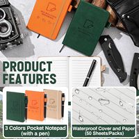 Carnet de notes en cuir personnalisé avec porte-stylo, mini journal de voyage, coffret cadeau