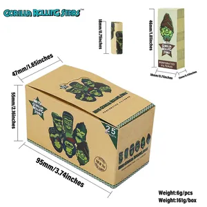 HORNET Gorilla Star-Shaped Slim Rolled Paper <strong>Filter</strong> Tips for <strong>Weed</strong> &amp; Tobacco Cigarettes - Product Image 5