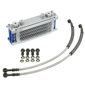 Enfriador de Aceite para Motocicleta Pitbike <span class=keywords><strong>125cc</strong></span> para <span class=keywords><strong>Honda</strong></span> Monkey Yamaha Moped Dirtbike Scooter Accesorios Enduro Motocross Radiador de Aceite - Product Image 2