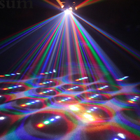 Lampu DJ Moving Head 6-Arm dengan Remote Control 150w RGBW 4in1 LED untuk Panggung DJ, Disko, Pernikahan, KTV, Bar, Klub