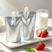 Bolsa con Boquilla de Grado Alimenticio, Tamaño Personalizado, Bolsa de Aluminio con Boquilla para Envasado de Leche, Jugos y Bebidas