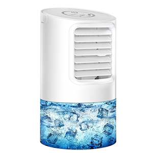 Mini-refroidisseur d'air et humidificateur portable 2-en-1 2026 avec 3 vitesses et minuterie 2H/4H, alimentation CC pour la maison et la voiture - Product Image 1