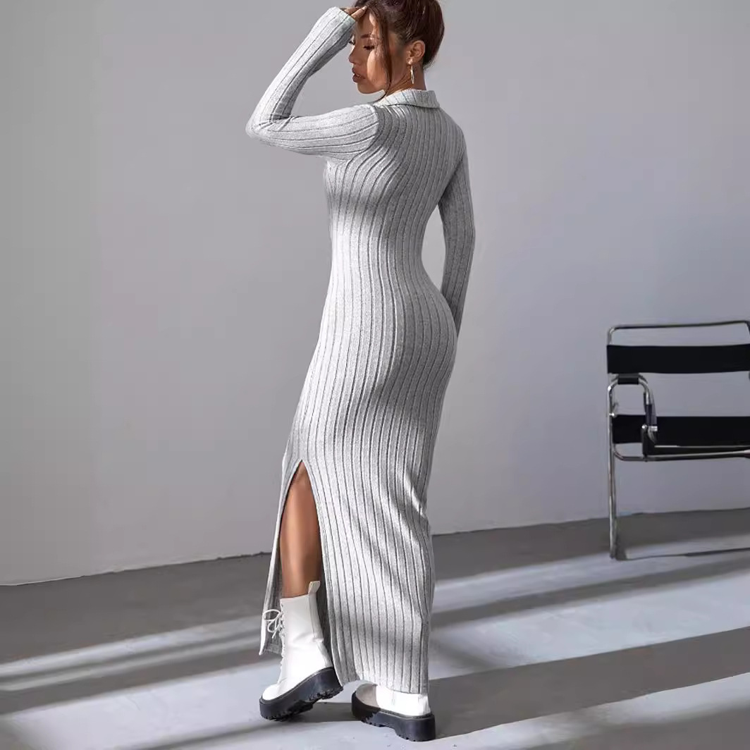 women in tight knit dresses NARABB Women's Sweater Dress Knit Solid Long Sleeve Sweater Dress Tight Turtleneck Pullover Dress