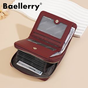 Baellerry Women's Coin Purse Zipper <b>Wallet</b> Card <b>Holder</b> 4 Inch Red Solid Color Everyday Use - Product Image 3