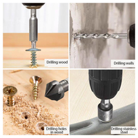 Vente chaude 111 pièces Construction ensemble de mèches à bois tête de perceuse à main perceuse plate ouvre-boîte à outils OEM Support étui rigide