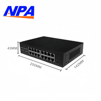 Commutateur réseau 10/100/1000 Mbps, 16 ports RJ45, commutateur Ethernet 12V 1A, Plug and Play, QoS pour caméra IP, NVR, SMB, bureau, AP-6016G