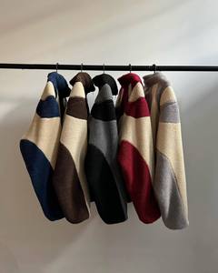 Fabricants de vêtements, veste en polaire sherpa personnalisée pour hommes, veste à blocs de couleur, logo personnalisé, streetwear, veste d'hiver, usine OEM ODM - Product Image 2