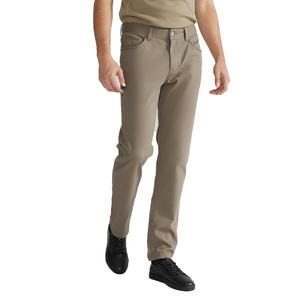 Pantalones de Traje Personalizados de Alta Calidad para Hombre, de Algodón, Color Caqui, Corte Recto, Pantalones Formales Ajustados - Product Image 3