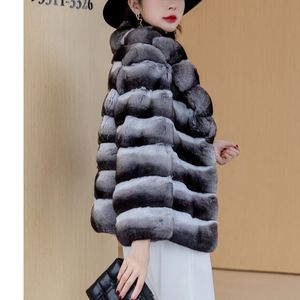 Tùy Chỉnh Bán Buôn Sang Trọng <span class=keywords><strong>Chinchilla</strong></span> Áo Khoác Lông Mùa Đông Bất <span class=keywords><strong>Chinchilla</strong></span> Áo Khoác Phụ Nữ Áo Khoác Lông Thú Phổ Biến Lông Thú - Product Image 4