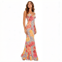 Robe longue en maille respirante à imprimé floral et léopard pour femme, ODM été