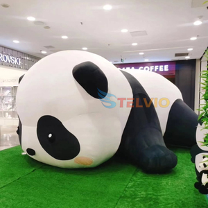 Panda gonfiabile modello 4m/6m di altezza Panda gonfiabile con bambù per il negozio e la decorazione della parata - Product Image 2