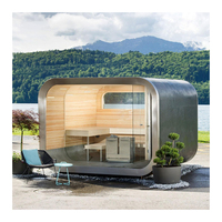 Jacuzzi Exterior Cúbico de Cedro Rojo para 1-6 Personas, con Calefacción Eléctrica, Panel de Control Computarizado, Madera de Hemlock Sólida, Función de Vapor Seco