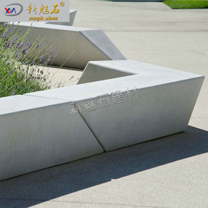 Nuevo Banco de Piedra Mágica GRC para Exteriores, Asientos Irregulares, Tamaño Personalizado, Banco Moderno para Patio - Product Image 3