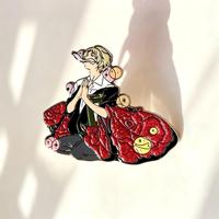 Épinglette en métal émaillé personnalisée, design personnalisé, paillettes rouges, logo personnalisé, cadeau souvenir, épinglette en émail doux personnalisée