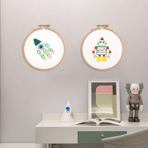Kits de bordado DIY para principiantes y niños, patrones de elefante de dibujos animados, Kits de punto de cruz, punzón, aguja, bordado, juegos de costura - Product Image 3