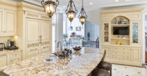 Vermonhouzz hiện đại tùy chỉnh thiết kế rắn gỗ cổ điển ánh sáng Patina màu xanh lá cây săn chắc đảo rắn gỗ tủ bếp - Product Image 5