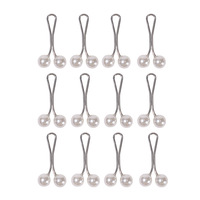 12 broches/sac broche Hijab accessoires musulmans en forme de U Clip écharpe broches pour femmes musulman Hijab broche goutte perle écharpe broche