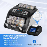 Compteur de billets professionnel AL-N60D 1 CIS, machine de comptage de devises à valeur mixte, compteur de monnaie haute vitesse