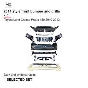 Kit carrosserie facelift style 2014, pare-chocs avant et calandre pour Toyota Land Cruiser Prado 150 2010-2013 - Product Image 1