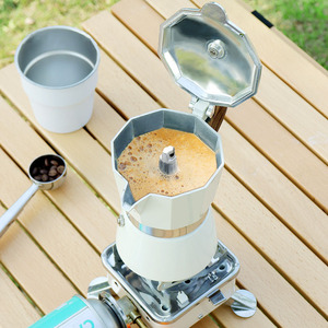Ensemble de cafetière à expresso portable en acier inoxydable <span class=keywords><strong>avec</strong></span> couvercle, bouilloire pour cuisinière, outils de barista, pot MOKA, boîte cadeau premium <span class=keywords><strong>avec</strong></span> moulin à café - Product Image 3