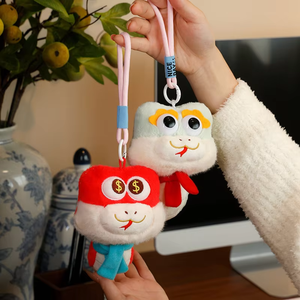 Llavero de Peluche con Diseño de Serpiente del Zodíaco, Adorno Festivo de Serpiente Pequeña para Bolsos - Product Image 1