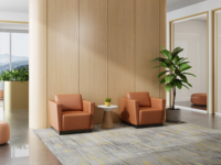Canapé de bureau moderne en tissu, fauteuil rembourré, éponge haute densité, structure en bois, pieds en métal pour les zones de réception