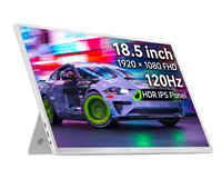 Moniteur portable FHD de 18,5 pouces, 120 Hz, 1920x1080 IPS, 72% Adobe RGB, USB-C, HDR, écran de jeu externe pour ordinateur portable PC