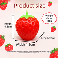 Jouet anti-stress tendance en forme de fraise réaliste, malléable, sensoriel et croquant pour la maison et le bureau
