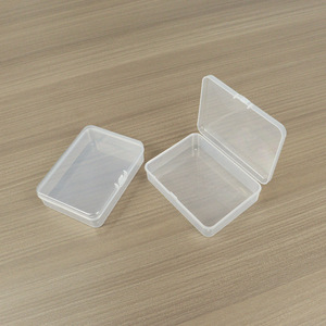 Transparent Plastic Rectangular Storage Box 11.5 X 8.5 X 2.8 Cm With Lid For Jewelry Card Hair Tie Packaging - Product Image 1