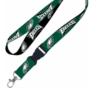 Philadelphia Eagles individuelle Schnürsenkel 90 × 2 cm Polyester und Schlüsselanhänger Nackenband Schlüsselanhänger