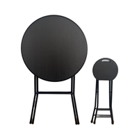 Table Ronde Pliante d'Extérieur en Plastique Légère, Robuste et Durable pour Jardin, Mariage, Villa, Hôtel - Vente en Gros