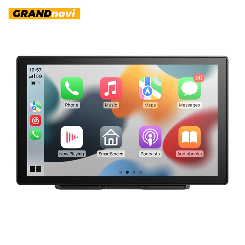 GRANDnavi 9 Inches Universal Linux System Portable Car Radio Wireless Carplay Android Auto Multimedia BT Mirror Link Car Stereo