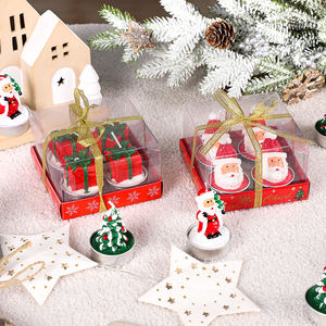 Navidad paraffin sáp giáng sinh cây nến Quà Tặng thiết lập giáng sinh Santa nến trang trí Giáng sinh - Product Image 4