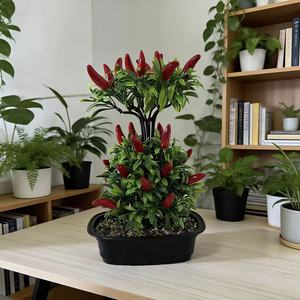 Bonsaï d'arbre fruitier artificiel 28 cm, décoration fruit de la fortune pour le Nouvel An chinois, ornement végétal pour salon - Product Image 3