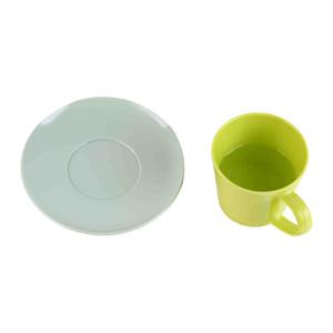 Ensemble tasse et soucoupe en plastique, design minimaliste rond, pour le thé de l'après-midi, tasses durables - Product Image 2