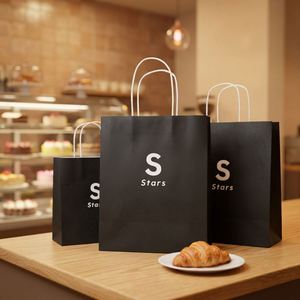 Bolsas de Compra de Papel Kraft Personalizadas Directas de Fábrica con Logotipo, Bolsas de Regalo de Lujo Ecológicas - Product Image 2