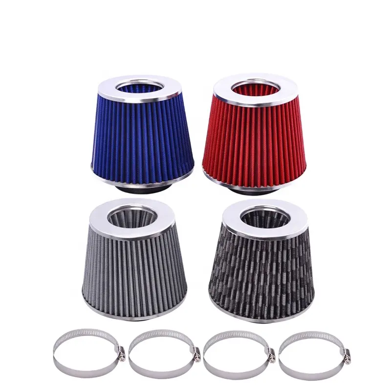 76mm Universal Air Filter Mushroom Head Auto Car Cold Air Intake Filter Cleaner Mesh Tapered