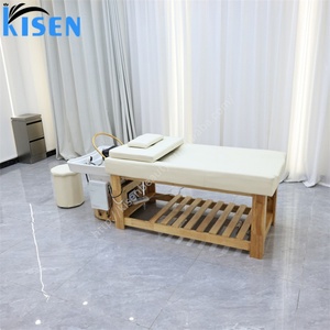 เตียงสระผมไม้แท้ Kisen รุ่น Original Wood Shampoo Bed เป็นมิตรต่อสิ่งแวดล้อม ใช้สำหรับสปาผมและนวดแผนไทย เหมาะสำหรับร้านเสริมสวย พร้อมที่นอนปรับแต่งได้ - Product Image 4
