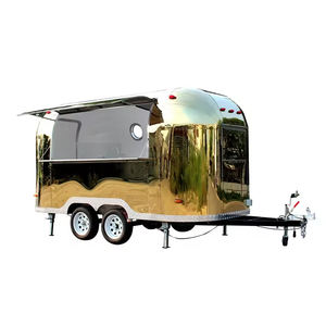 JX-BT400B nuovo arrivo carretto cibo Mobile da cucina lucido in oro personalizzato, camion di cibo per roulotte Jiexian, rimorchio per cibo Jiexian - Product Image 1